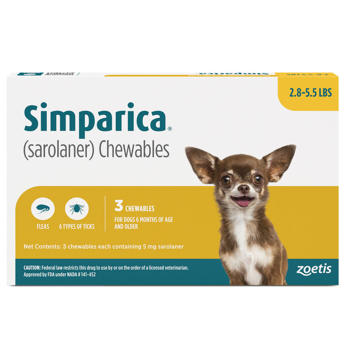 Simparica 3pk 2.8-5.5 lbs Simparica 3pk 2.8-5.5 lbs product detail number 1.0