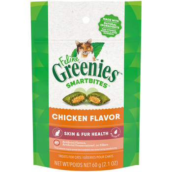 Greenies Smartbites Skin & Fur Crunch & Soft Natural Treats for Cats 2.1 oz Pack-product-tile