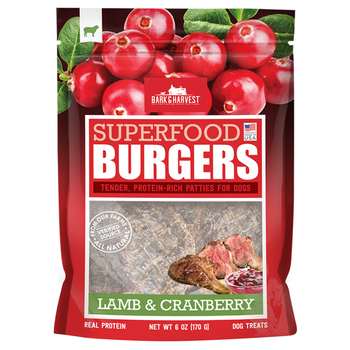 Bark & Harvest SuperFood Burgers Lamb & Cranberry Flavor Dog Chew Treats 6 oz Bag-product-tile
