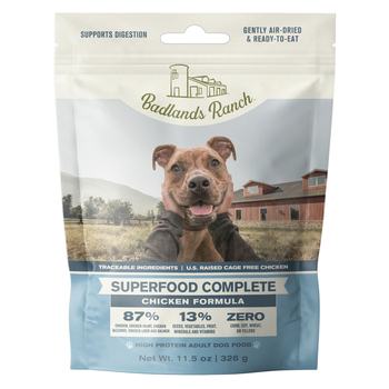 Badlands Ranch Superfood Complete Chicken Formula Air Dried Dog Food 11.5 oz Bag-product-tile