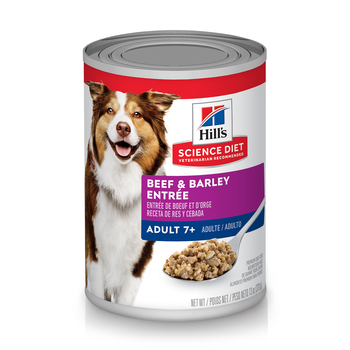 Hill's Science Diet Adult 7+ Beef & Barley Entree Wet Dog Food - 13 oz Cans - Case of 12-product-tile