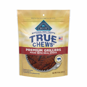 Blue Buffalo BLUE True Chews Premium Grillers Made with Real Steak Chewy Dog Treats 10 oz Bag-product-tile