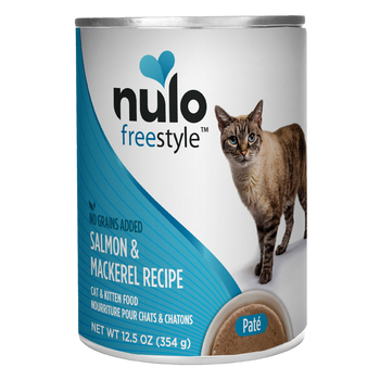 Nulo FreeStyle Salmon & Mackerel Pate Cat Food 12.5 oz Cans Case of 12-product-tile