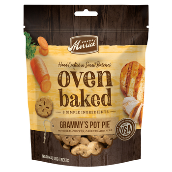 Merrick Oven Baked Grammy's Pot Pie With Real Chicken Peas & Carrots Natural Dog Biscuits - 11 oz Bag-product-tile