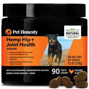 Pet Honesty Hemp Hip + Joint Health Senior Chicken Flavored Soft Chew Hip and Joint Supplement for Senior Dogs 90 Count-product-tile