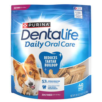 Purina Dentalife Daily Oral Care Small/Medium Breed Dog Dental Chews - 28.5 oz Pouch - 40 count-product-tile
