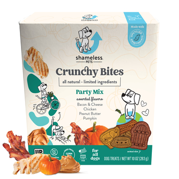 Shameless Pets Party Mix Crunchy Bites Dog Treats Variety Pack - Assorted Flavors  (10 oz Box)-product-tile