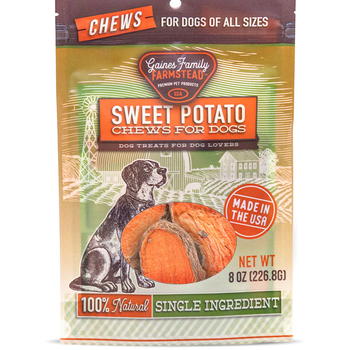 Gaines Family Farmstead Sweet Potato Chews for Dogs - 100% Natural Single-Ingredient Dog Treat 8 oz-product-tile