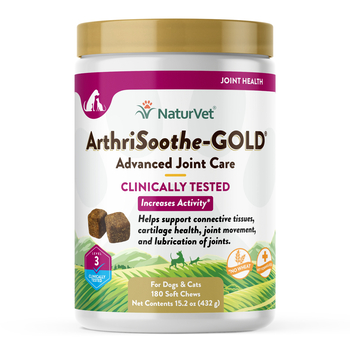 NaturVet ArthriSoothe-GOLD Level 3, Clinically Tested Advanced Joint Care Supplement for Dogs Soft Chews 180 ct-product-tile