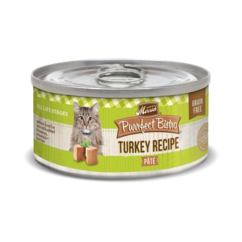 Merrick Purrfect Bistro Turkey Pate Grain Free Canned Cat Food 3-oz, Case of 24-product-tile
