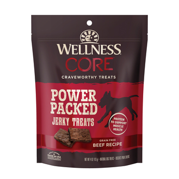 Wellness CORE Power Packed Grain Free Beef Jerky Dog Treats - 4 oz Bag-product-tile