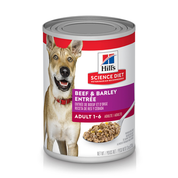Hill's Science Diet Adult Beef & Barley Entree Wet Dog Food - 13 oz Cans - Case of 12-product-tile