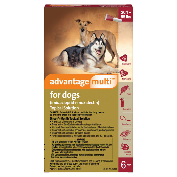 Advantage Multi 6pk Dogs 20-55 lbs Advantage Multi 6pk Dogs 20-55 lbs product detail number 1.0