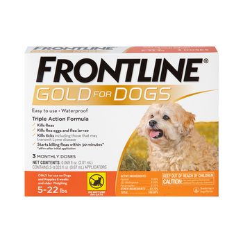 Frontline Gold 3 pk Dog Small 5-22 lbs-product-tile