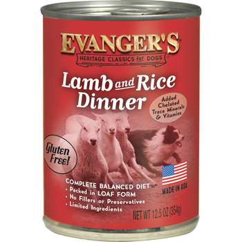 Evangers Classic Lamb and Rice Dinner Canned Dog Food 12.5-oz, case of 12-product-tile