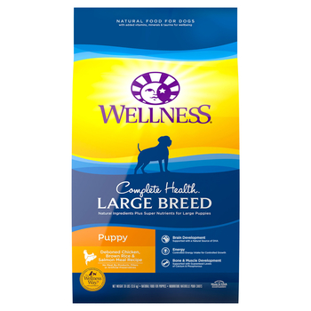 Wellness Complete Health Natural Large Breed Puppy Salmon & Rice Dry Dog Food - 30 lb Bag-product-tile