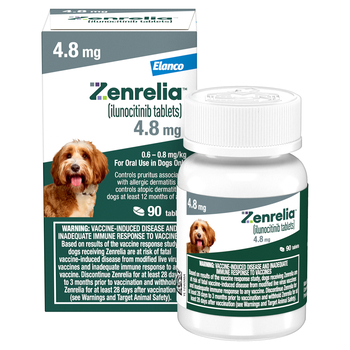 Zenrelia (Ilunocitinib Tablets) Once Daily Prescription Itch Relief for Dogs - 4.8 mg (sold per tablet)-product-tile