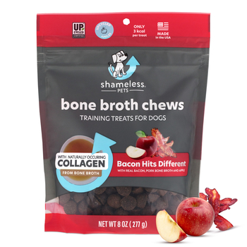 Shameless Pets Bacon Hits Different Bone Broth Training Treats for Dogs - Bacon, Pork, Bone Broth, & Apple Flavor (8 oz Bag)-product-tile