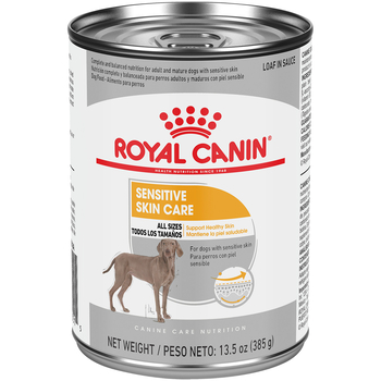Royal Canin Canine Care Nutrition Sensitive Skin Care Loaf in Sauce Adult Wet Dog Food - 13.5 oz Cans - Case of 12-product-tile