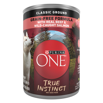 Purina ONE True Instinct Classic Ground Grain Free Wet Dog Food Beef and Wild Caught Salmon-product-tile