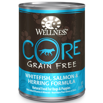 Wellness Core Grain Free Fish Salmon Herring for Dogs 12 12.5oz Cans-product-tile
