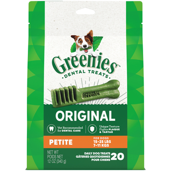 Greenies Original Petite Natural Dental Dog Treats - 12 oz. Pack (20 Treats)-product-tile