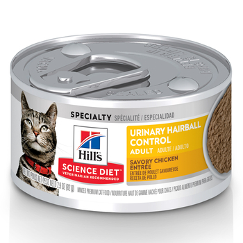 Hill's Science Diet Adult Urinary Hairball Control Savory Chicken Entree Wet Cat Food - 2.9 oz Cans - Case of 24-product-tile