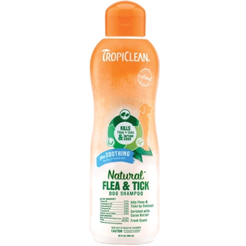 Tropiclean Natural Flea And Tick Shampoo Plus Soothing 20 oz-product-tile