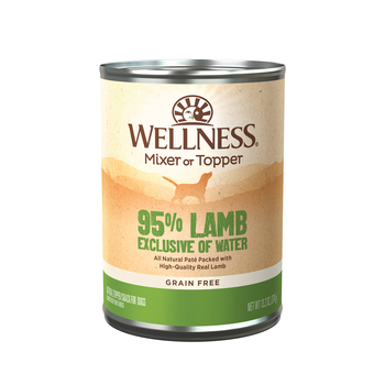 Wellness 95% Lamb Grain Free Canned Dog Food Mixer or Topper 13.5 oz Can - Case of 12-product-tile