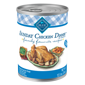 Blue Buffalo BLUE Family Favorite Recipes Adult Sunday Chicken Dinner Wet Dog Food 12.5 oz Cans - Case of 12-product-tile