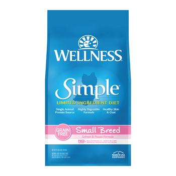 Wellness Simple Natural Grain Free Limited Ingredient Small Breed Salmon & Potato Recipe Dry Dog Food - 10.5 lb Bag-product-tile