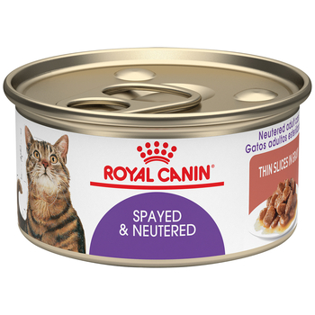 Royal Canin Feline Health Nutrition Spayed / Neutered Thin Slices in Gravy Adult Wet Cat Food - 3 oz Cans - Case of 24-product-tile