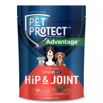 Pet Protect Vet-Formulated Synovi G3 Hip & Joint Soft Chew Supplement for Dogs 120 ct Pet Protect Vet-Formulated Synovi G3 Hip & Joint Soft Chew Supplement for Dogs 120 ct-product-tile
