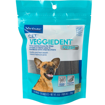 C.E.T. VeggieDent FR3SH Tartar Control Chews for Dogs X-Small 30 ct-product-tile