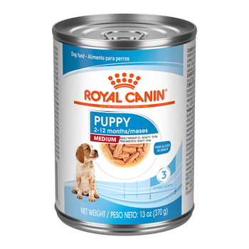 Royal Canin Size Health Nutrition Medium Breed Puppy Thin Slices in Gravy Wet Dog Food - 13 oz Cans - Case of 12-product-tile
