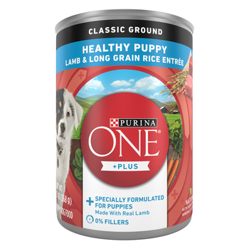 Purina ONE +Plus Classic Ground Healthy Puppy Lamb & Long Grain Rice Entree Canned Dog Food 13-oz can, case of 12-product-tile