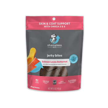 Shameless Pets Salmon Loves Butternut Jerky Bites Dog Treats - Salmon & Squash Flavor (5 oz Bag)-product-tile