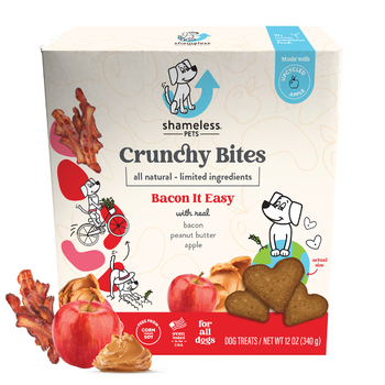 Shameless Pets Bacon it Easy Crunchy Bites Dog Treats - Bacon, Peanut Butter, & Apple Flavor (12 oz Box)-product-tile