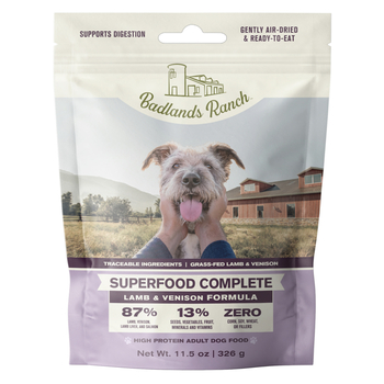 Badlands Ranch Superfood Complete Lamb & Venison Formula Air Dried Dog Food 11.5 oz Bag-product-tile