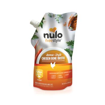 Nulo FreeStyle Chicken Bone Broth Dog and Cat Food Topper 20 oz Pouch Case of 6-product-tile