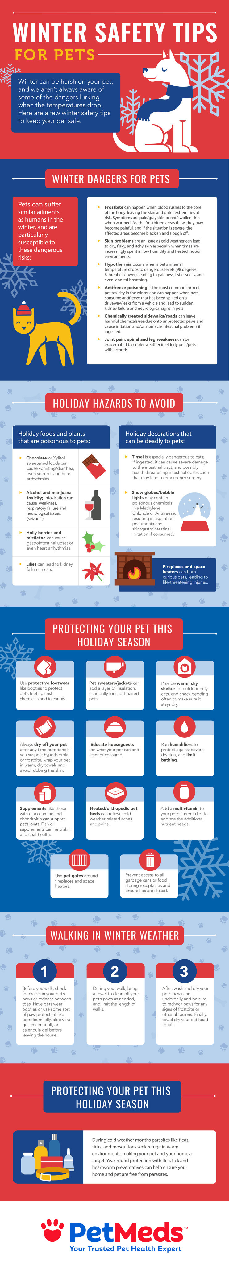 Click to Enlarge - Pet Safety During Holidays & Winter Weather Infographic