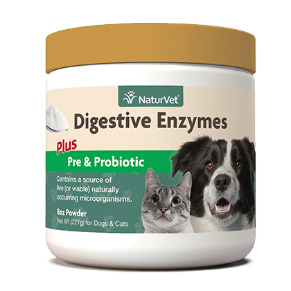 NaturVet Digestive Enzymes Plus Probiotic Powder