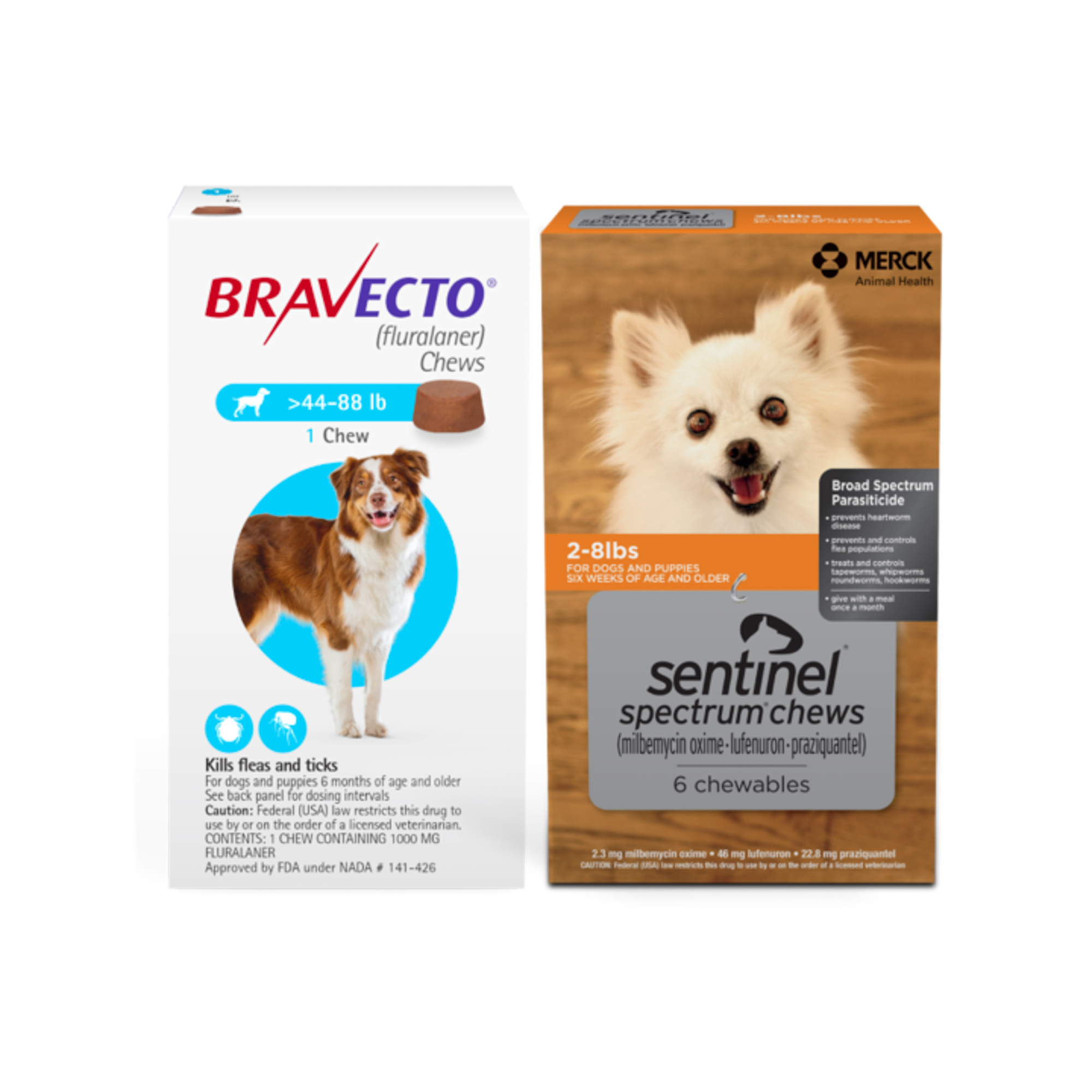 Bundle: Bravecto Flea & Tick  + Sentinel Spectrum Chews for Dogs-product-tile